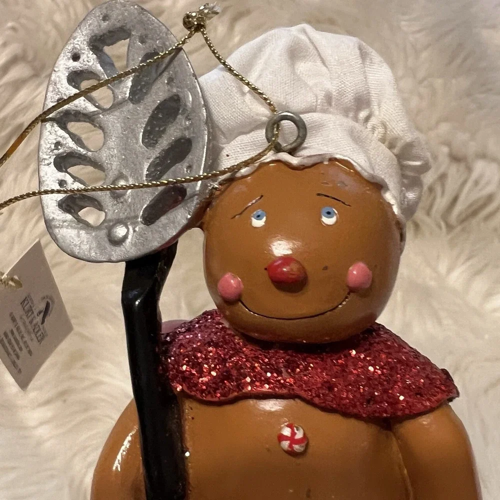 Vintage Kurt S Adler Gingerbread Man Ornament Chief Baking‎ Spoon 5